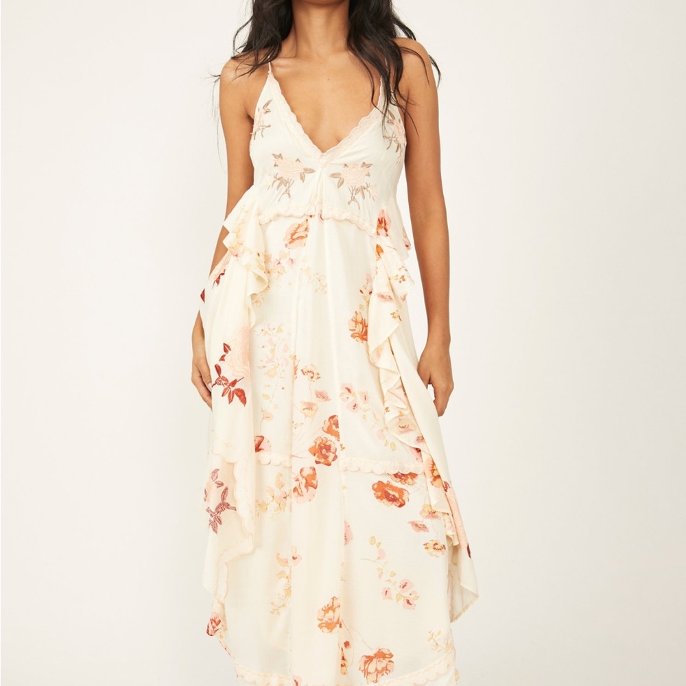 Free People Audrey Embroidered Maxi Dress
